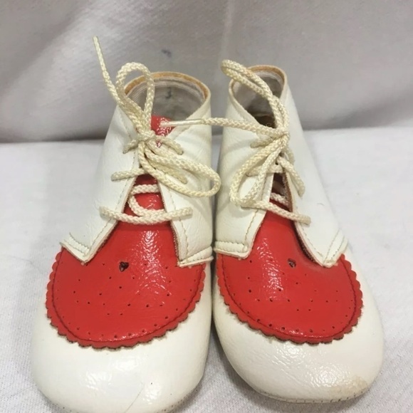 4/$35 Vintage Toddler Walking Shoe Saddle Leather - Picture 2 of 6
